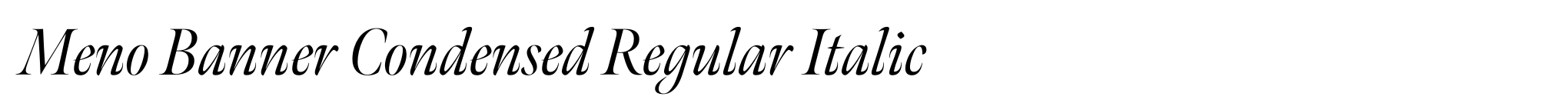 Meno Banner Condensed Regular Italic image